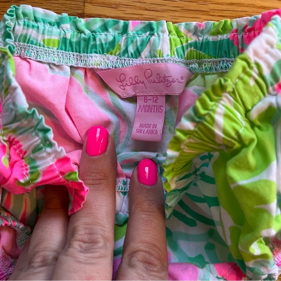 Lilly Pulitzer pink and green diaper cover bubble size 6-12 months - Picture 3 of 3